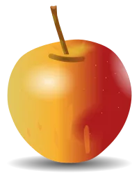 Illustration eines Apfels